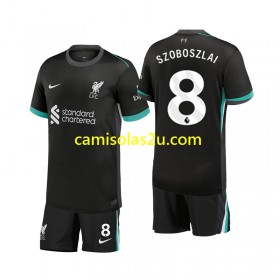 Camisolas de futebol Liverpool Szoboszlai 8 Criança Equipamento Alternativa 2024/25 Manga Curta